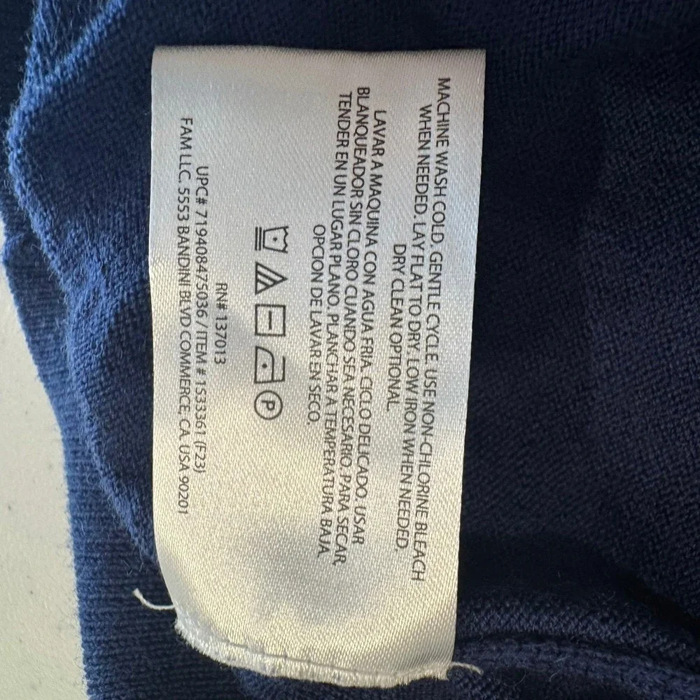 Banana Republic Mens Navy Blue 100% Merino Wool Crewneck Sweater Size S Small